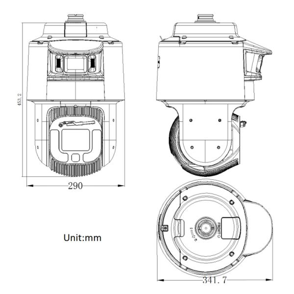 PTZ видеокамера 4Мп HikVision DS-2SF8C442MXS-DLW(14F1)(P3) скоростная TandemVu 8C с ИК-подсветкой 300 м