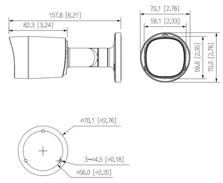 Уличная HD-CVI видеокамера 2Мп Dahua DH-HAC-B2A21P-0280B
