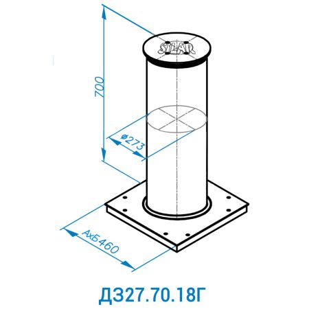 Противотаранный боллард Silar ДПС 27.70.18Г с внешней гидростанцией Противотаранный боллард Silar ДПС 27.70.18Г с внешней гидростанцией