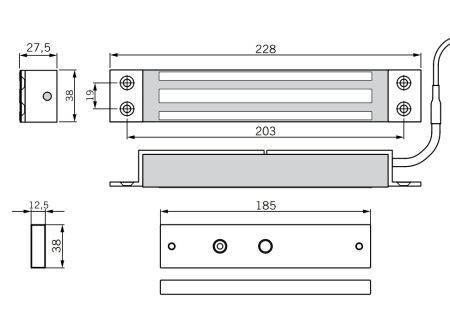 Электромагнитный замок dormakaba EM Comfort EMC 600 AM