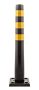 Столбик гибкий черный 750 мм с квадратным съемным основанием