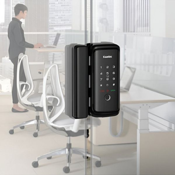 Электронный биометрический замок Kaadas R8-5GL с отпечатком пальца, для стеклянных дверей, накладной