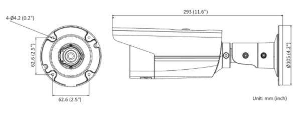 Уличная IP-камера 4Мп HiWatch IPC-B542-G2/4I (4 мм) с EXIR-подсветкой 80м