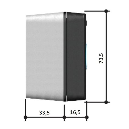 Ключ-выключатель Came SELD1FDG накладной, с цилиндром замка DIN и синей подсветкой (806SL-0050)