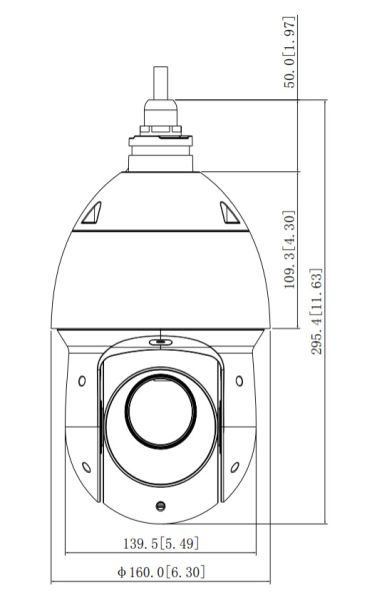 Скоростная PTZ видеокамера 2Мп Dahua DH-SD49225XA-HNR с оптическим 25x увеличением и ИИ