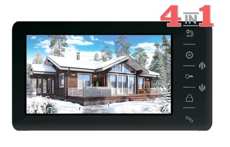 Монитор видеодомофона c кнопочным управлением TANTOS Amelie HD (черный)