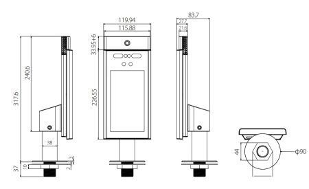 Уличный терминал распознавания лиц ZKTeco RevFace10[TI] с тепловизором