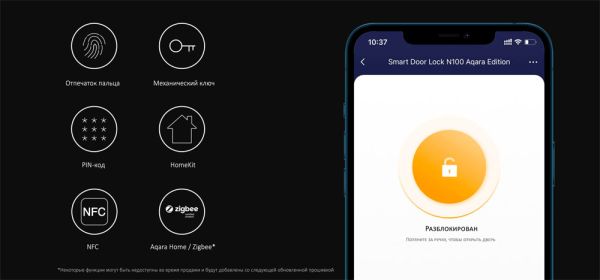 Электронный замок биометрический Aqara N100 Zigbee по отпечатку пальца