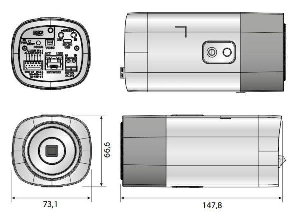 Сетевая IP-видеокамера 2Мп Wisenet XNB-6000, без объектива