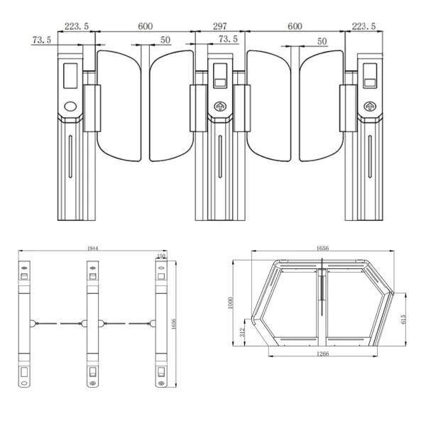 Турникет распашной Avix Omega (AV.SG.6627)