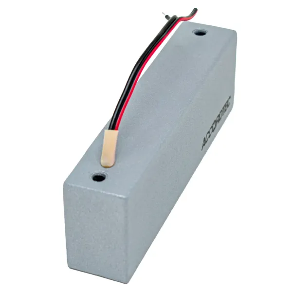 Электромагнитный замок AccordTec ML-300K с уголком, серебряный металлик