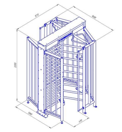 Турникет-шлюз полноростовой однопроходной Ростов-Дон ПР1Ш/3М2 У