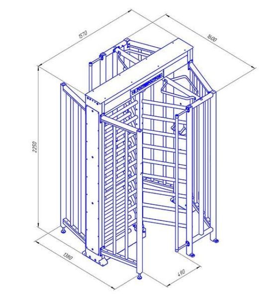 Турникет-шлюз полноростовой однопроходной Ростов-Дон ПР1Ш/3М2 У