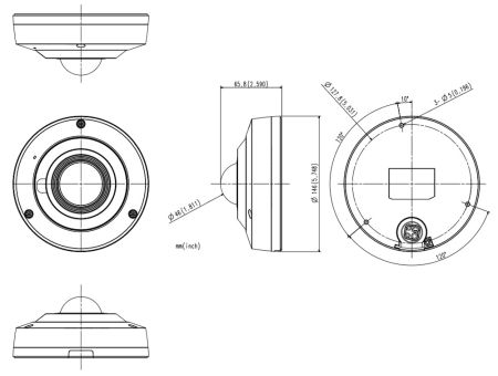 Панорамная антивандальная Fisheye IP-видеокамера 6Мп Wisenet XNF-8010RV (1.6 мм)