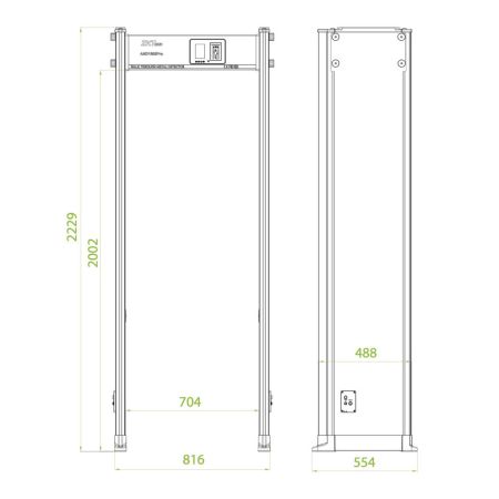 Металлодетектор арочный уличный ZKTeco AMD1800 Pro (IP65)