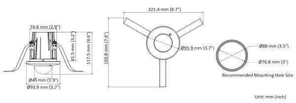 Миникупольная IP-видеокамера 2Мп HikVision DS-2CD2E23G2-U (4 мм) с технологией AcuSense