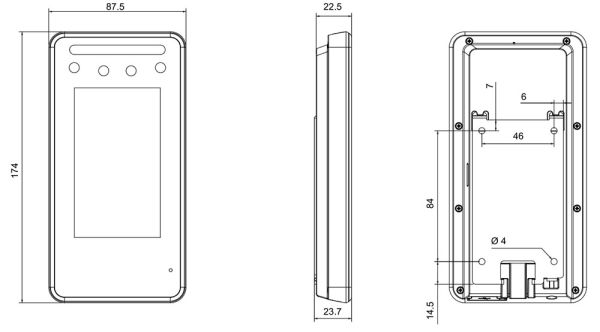 Биометрический терминал доступа AI Dahua DHI-ASI6213J-MW с распознаванием лиц и Mifare карт