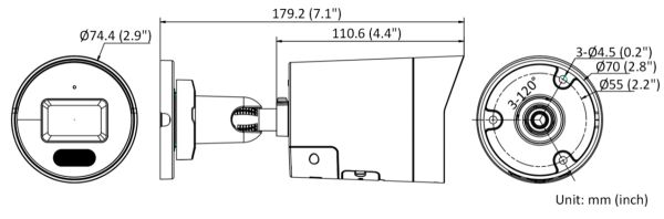 Сетевая IP-камера ColorVu 8Мп Hikvision DS-2CD2087G2H-LIU/SL (4 мм), черная с интеллектуальной гибридной подсветкой до 40 м