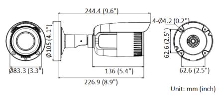 Уличная IP-камера 2Мп HiWatch DS-I256Z(B) (2.8-12 мм) с EXIR-подсветкой до 50м