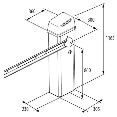 Шлагбаум автоматический FAAC B614/3 со стрелой 2.8 м