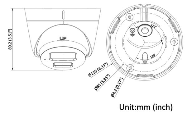 Уличная купольная IP-камера 4Мп HiWatch DS-I453M(C) (2.8 мм) с EXIR-подсветкой до 30 м и микрофоном