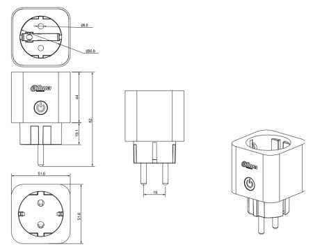 Умная розетка Dahua DHI-ICS1-W2(868)