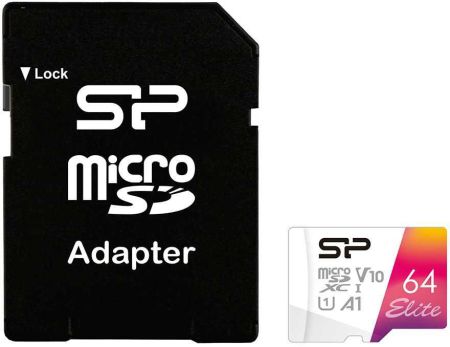 Карта памяти microSDXC Silicon Power Elite 64ГБ, SP064GBSTXBV1V20SP