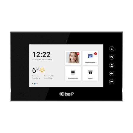 Видеодомофон BAS-IP AQ-07LA Black без камеры