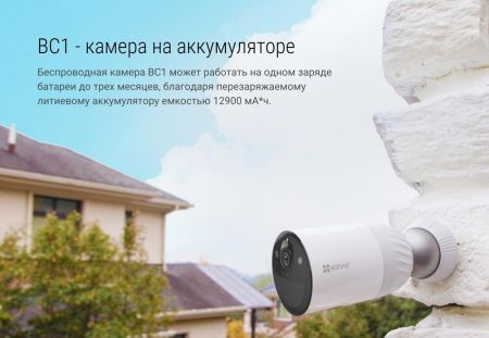Беспроводная Wi-Fi камера Ezviz BC1 без базовой станции