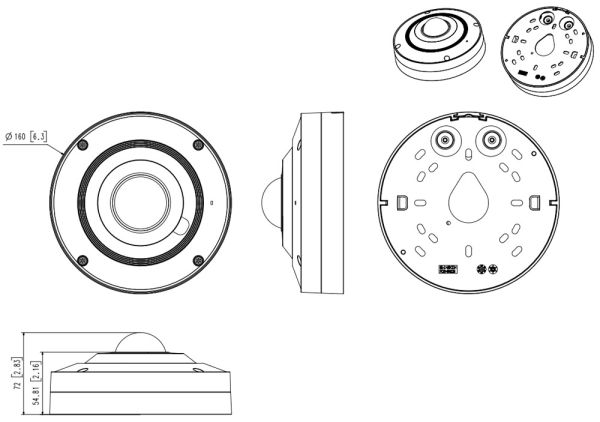 Панорамная антивандальная Fisheye IP-видеокамера 12Мп Wisenet XNF-9010RVM (1.08 мм) с транспортным сертификатом