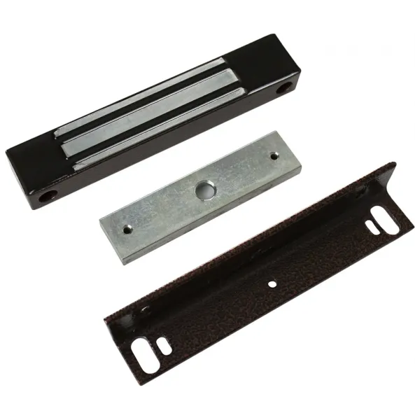 Электромагнитный замок AccordTec ML-400 KB с уголком, коричневый