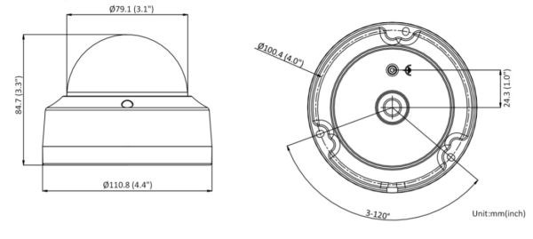 Антивандальная IP-камера 8Мп HiWatch IPC-D082-G2/S (4 мм)