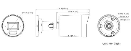 IP-видеокамера 4Мп Hikvision DS-2CD2043G2-LI2U (2.8 мм), уличная