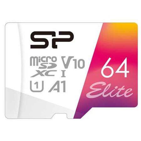 Карта памяти microSDXC Silicon Power Elite 64ГБ, SP064GBSTXBV1V20SP