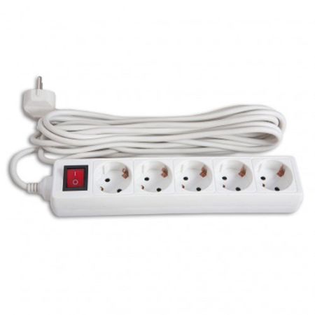 Сетевой удлинитель BURO BU-PS5.3/W, 3м, белый Сетевой удлинитель BURO BU-PS5.3/W, 3м, белый