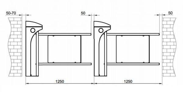 Турникет-калитка моторизованная Came SALOON 605 для маломобильных граждан