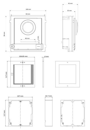 Вызывная панель HikVision DS-KD8003-IME1(B)/Surface