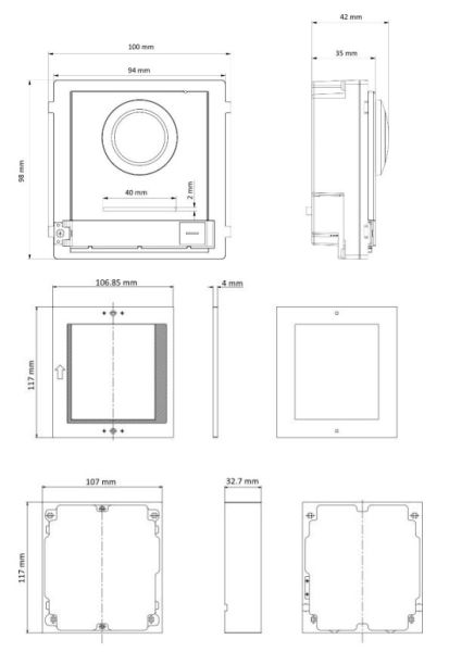 Вызывная панель HikVision DS-KD8003-IME1(B)/Surface