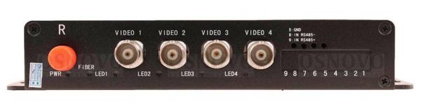 Оптический приёмник видеосигнала Osnovo RA-H4/1F по оптоволокну до 20км