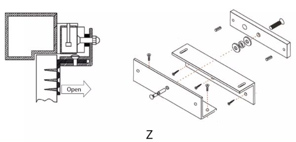Монтажный кронштейн ZKTeco CM-180BZ Z-образный