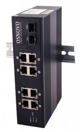 Промышленный коммутатор Gigabit Ethernet Osnovo SW-70802/I на 10 портов