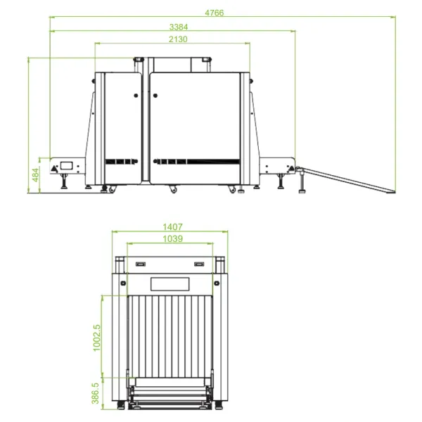 Рентгеновский интроскоп ZKTeco ZKX100100 двухэнергетический для багажа