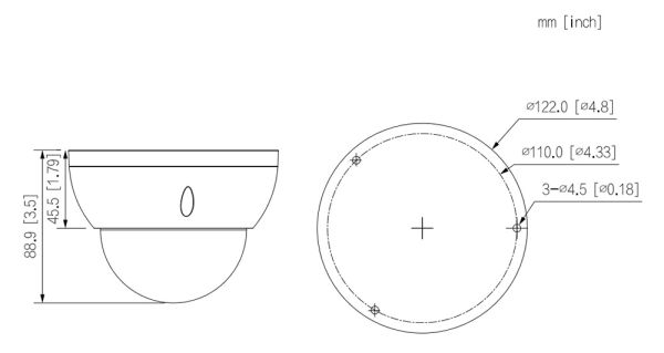 Купольная сетевая IP-видеокамера 2Мп Dahua DH-IPC-HDBW1230RP-ZS-S5 с ИК-подсветкой до 40 м