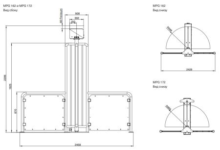 Моторизованная полноростовая калитка Magnetic MPG 172 (MPG172CA100), отдельностоящая