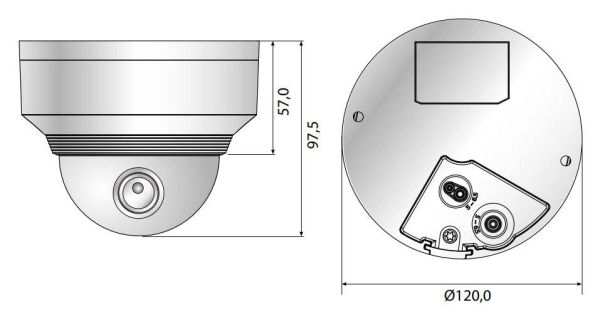 Антивандальная сетевая IP-видеокамера 5Мп Wisenet XNV-8020R (3.7мм)