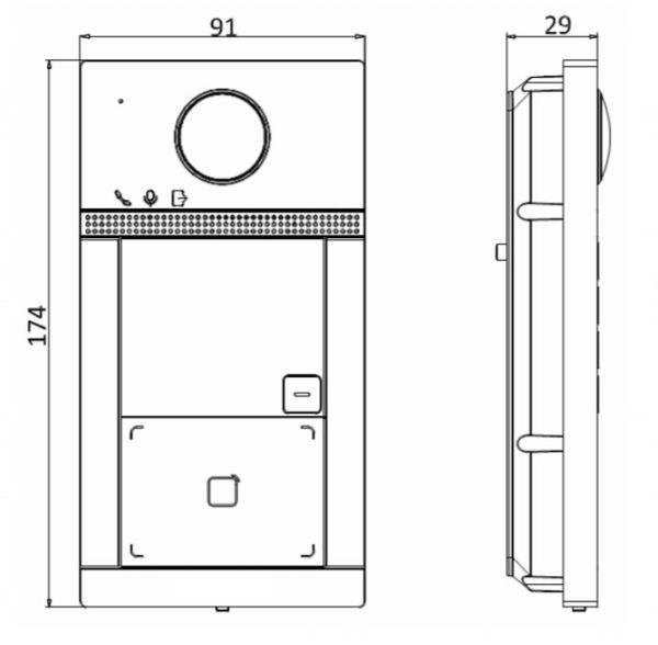 Вызывная панель 2Мп видеодомофона HiWatch VDP-D4211W с поддержкой карт Mifare, Wi-Fi и PoE