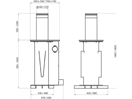 Блокиратор автоматический выдвижной Came TBD 220H500, 4 болларда