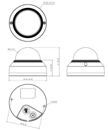 Антивандальная сетевая IP-видеокамера 4Мп Wisenet QNV-7032R (6 мм)