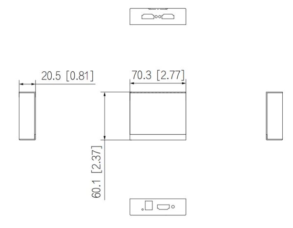 Разветвитель HDMI (1X2) Dahua DH-PFM701-4K
