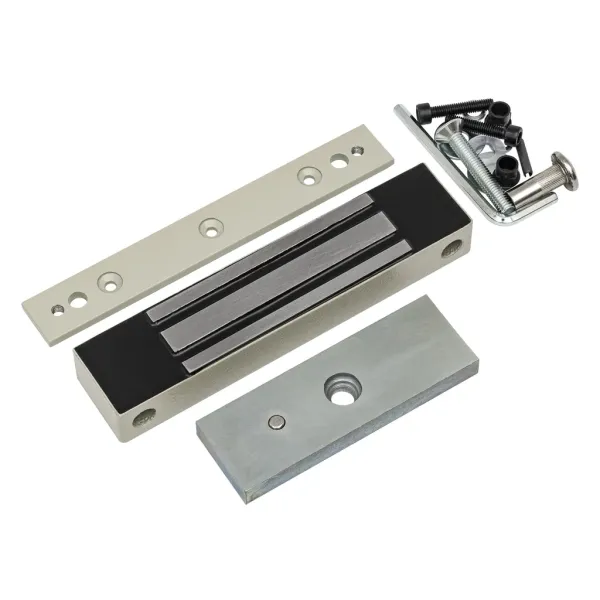 Электромагнитный замок AccordTec ML-180K с планкой, серый